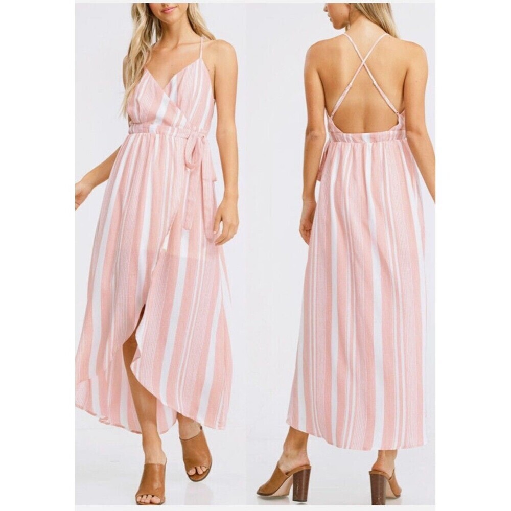 Harper Heritage Women's Striped Sleeveless Maxi Dress Size Small NEW